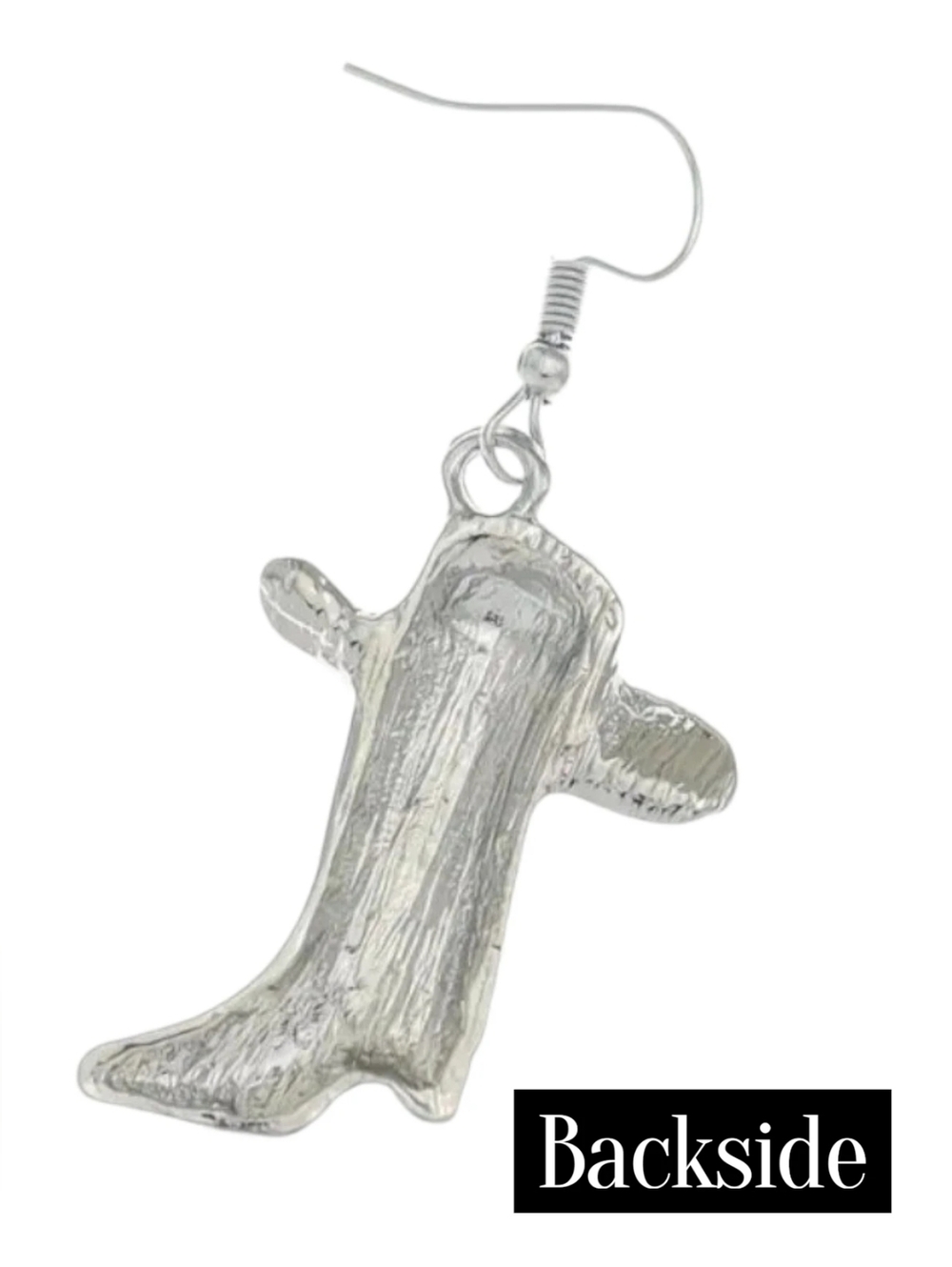 925 Sterling Silver Cowboy Boot & Hat Drop Earrings - Black/Silver - Picture 11 of 11